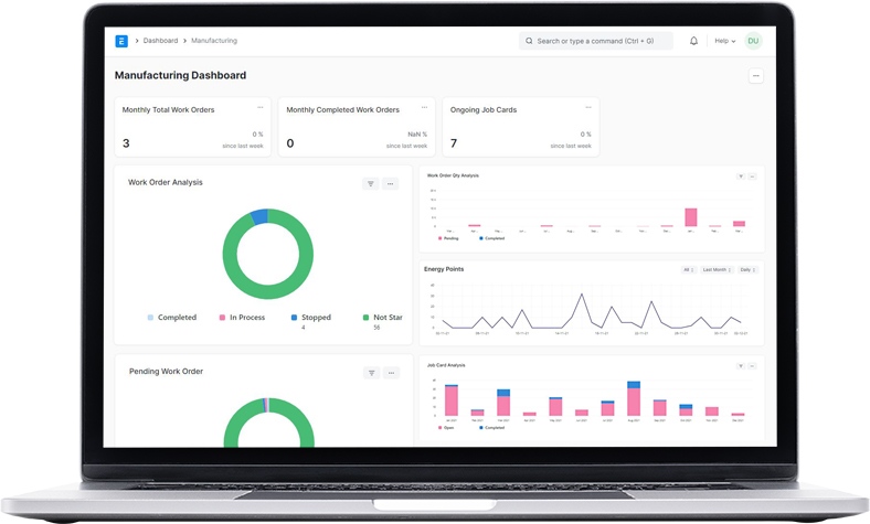 ERP integrated to WEGOTRADE view on desktop